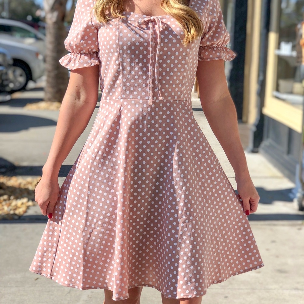 Pink Polka Dots Dress